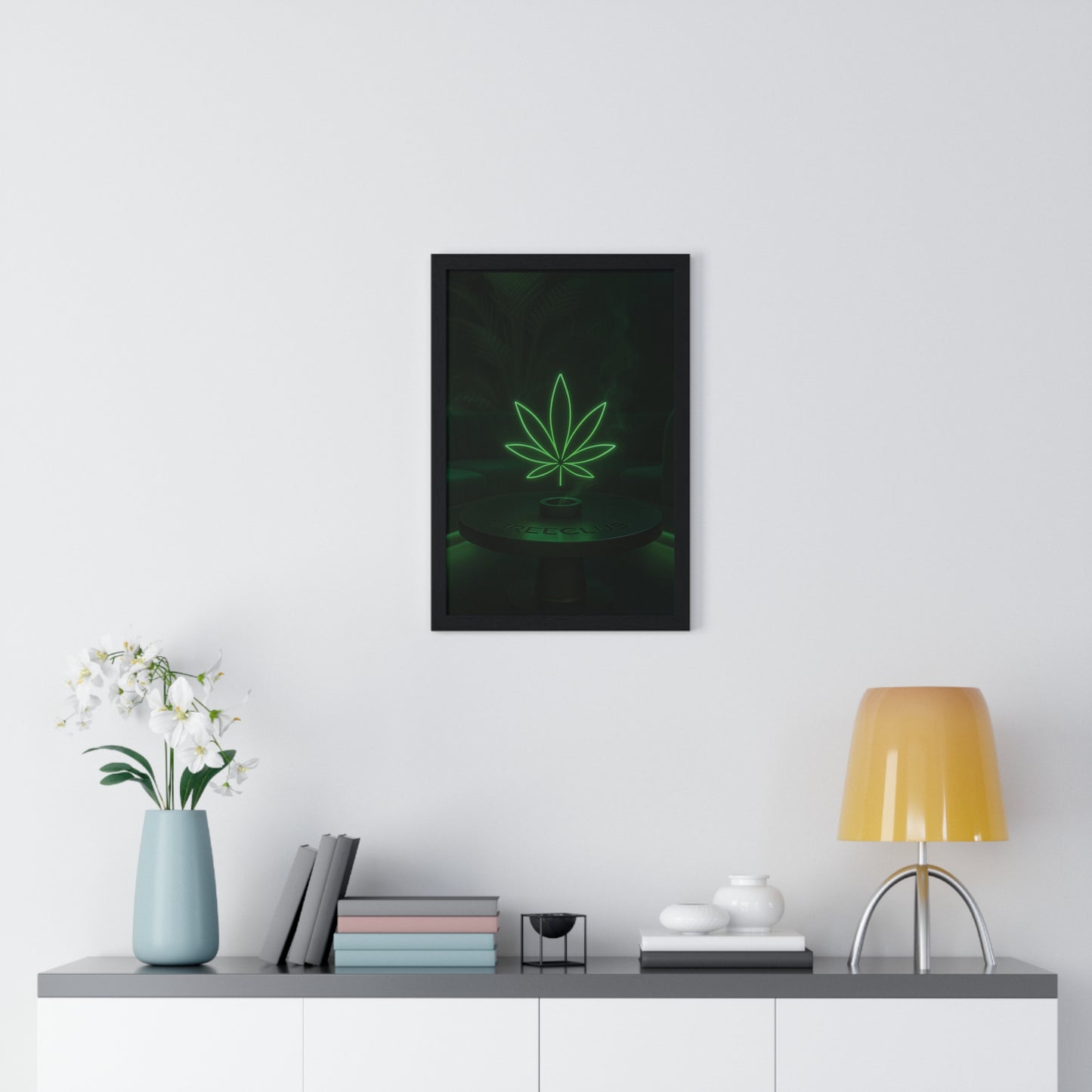 Tree Club Lounge Vertical Framed Poster