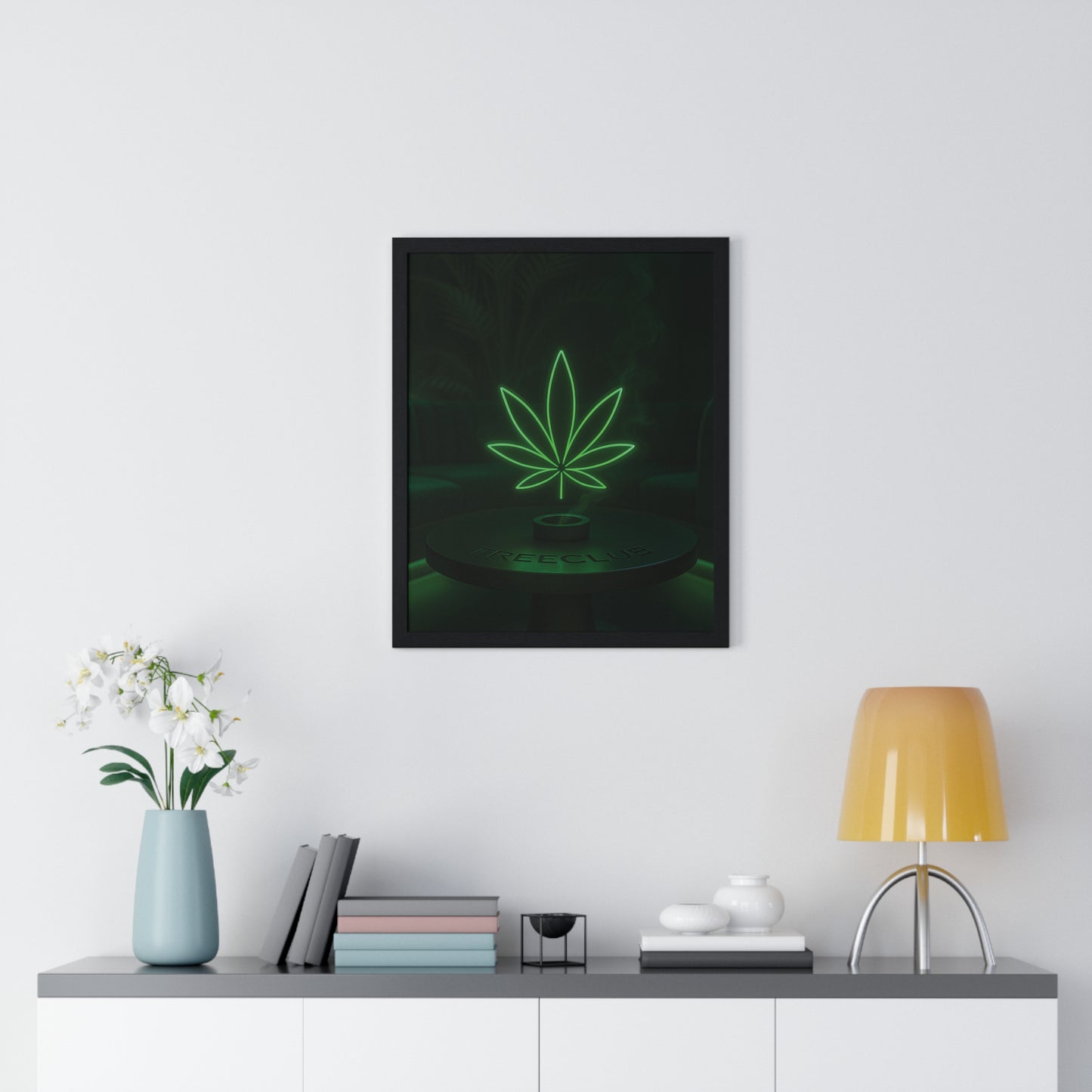 Tree Club Lounge Vertical Framed Poster